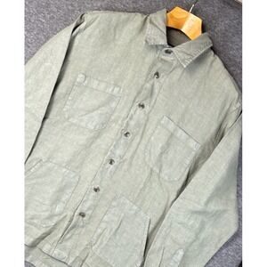 Joseph Turner Yorkshire Pure Linen Workwear Style Overshirt Jacket Mens‎ Size L